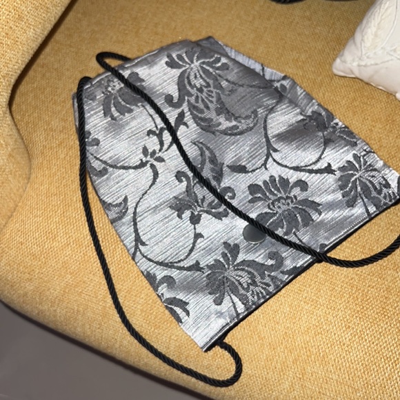 Soft silky (inside) and out. Grey and black bag - Picture 11 of 13